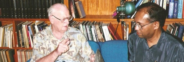 Arthur C Clarke and Chandra Wickramasinghe