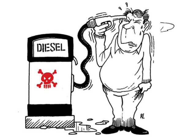 Diesel Addiction can be deadly dangerous - Cartoon courtesy CSE India
