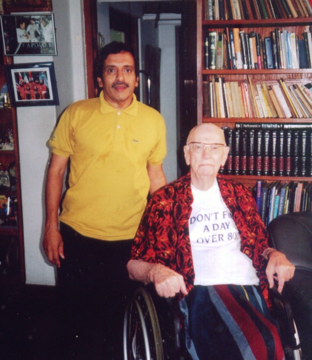 Dr Kavan Ratnatunga with Sir Arthur C Clarke in 2007